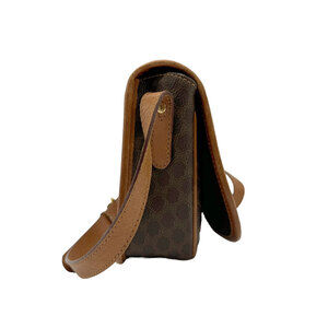 Celine Canvas Macadam Coated Brown Bag Shoulder